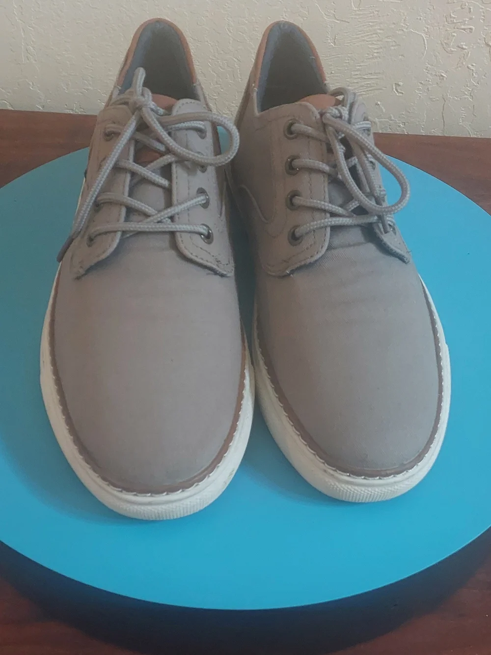 Curt & Larson Men's Casual Lace-Up Canvas Shoes in Gray